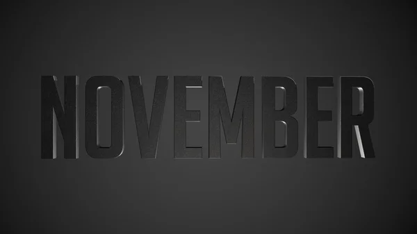 Teks metalik November — Stok Foto