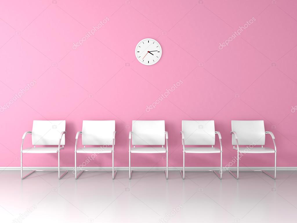 Modern minimal waiting room