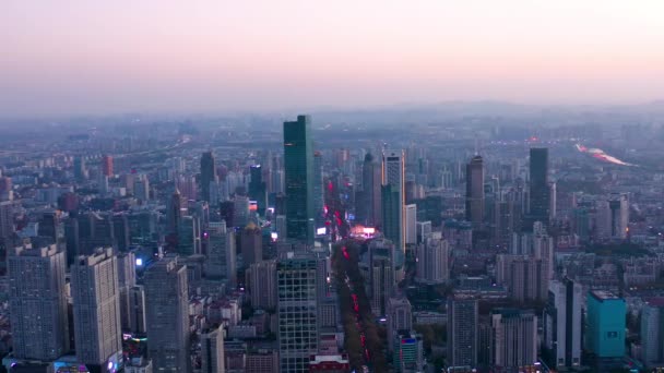 Smart Ansluten Stad Skyline Futuristiskt Nätverkskoncept Stadsteknik — Stockvideo