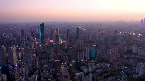 Smart Connected City Skyline Koncept Futuristické Sítě Technologie Města — Stock video