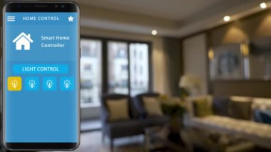 Akıllı Ev - akıllı ev, ev otomasyonu, uygulama simgeli aygıt. akıllı telefon
