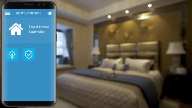Akıllı Ev - akıllı ev, ev otomasyonu, uygulama simgeli aygıt. akıllı telefon