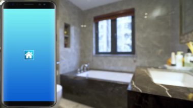 Akıllı Ev - akıllı ev, ev otomasyonu, uygulama simgeli aygıt. akıllı telefon