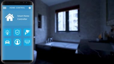 Akıllı Ev - akıllı ev, ev otomasyonu, uygulama simgeli aygıt. akıllı telefon