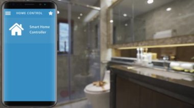 Akıllı Ev - akıllı ev, ev otomasyonu, uygulama simgeli aygıt. akıllı telefon