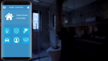 Akıllı Ev - akıllı ev, ev otomasyonu, uygulama simgeli aygıt. akıllı telefon