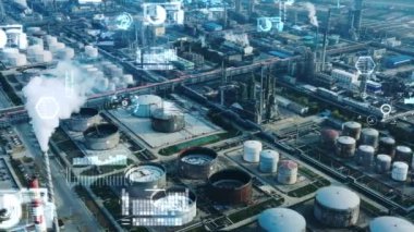  Akıllı fabrika konsepti. İletişim ağı. Endüstri4. 0