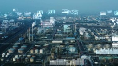 Akıllı fabrika konsepti. İletişim ağı. Endüstri4. 0