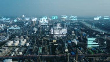  Akıllı fabrika konsepti. İletişim ağı. Endüstri4. 0