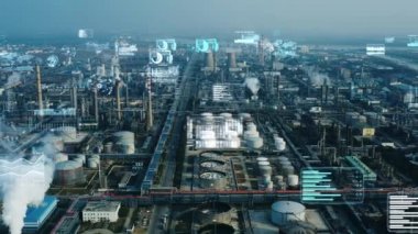  Akıllı fabrika konsepti. İletişim ağı. Endüstri4. 0