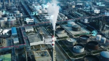  Akıllı fabrika konsepti. İletişim ağı. Endüstri4. 0