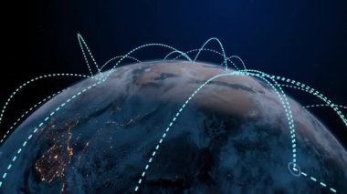 Gerçekçi bir dünyada büyüyen bir ağın 3D animasyonu