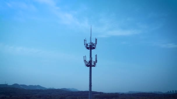 Estação Base Antena Rede Celular Inteligente — Vídeo de Stock