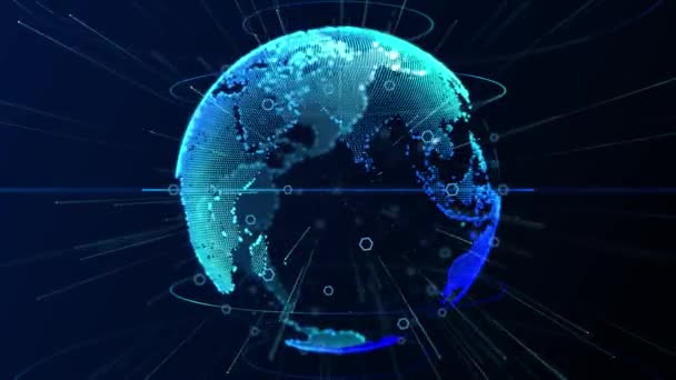 Big Data Earth Digital World — Stock video