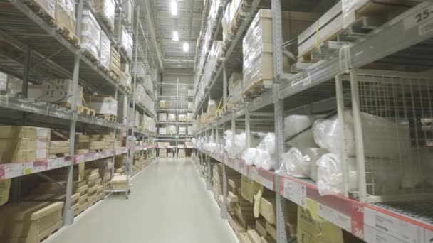 Modern Warehouse Warehouse Shopping Center — Stock Video