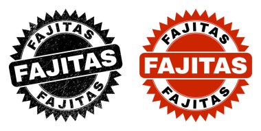 FAJITAS Siyah Gül Mührü Grunge desenli