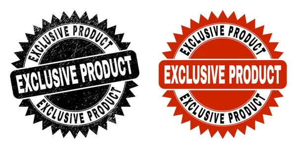 EXCLUSIVE PRODUCT Black Rosette Stamp with Unclean Surface — Vettoriale Stock