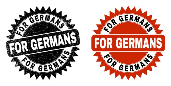 GERMANS Black Rosette Seal z gumową powierzchnią — Wektor stockowy