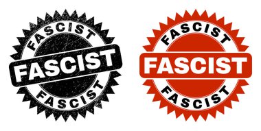 FASCIST Kara Rosette Tehlike Yüzeyi ile Filigran