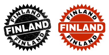 FINLAND Siyah Gül Mühür Mührü Aşınmış Yüzey