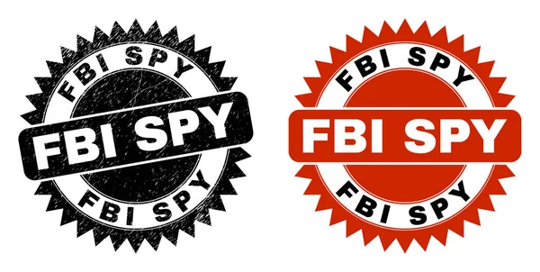 FBI SPY Black Rosette Selo com estilo impuro —  Vetores de Stock