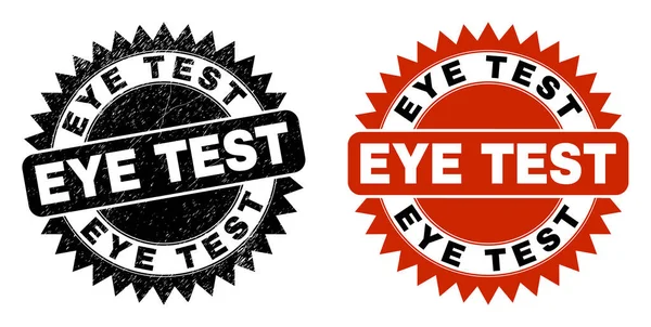 EYE TEST สีดําโรเซ็ทลายน้ําที่มีพื้นผิว Grunged — ภาพเวกเตอร์สต็อก