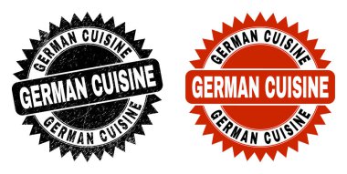 GERMAN CUISINE Kirli Yüzeyli Siyah Gül Damgası