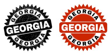 Grunged Style ile GEORGIA Black Rosette Filigranı