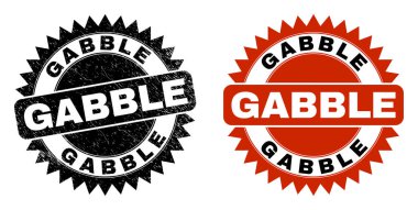 Kirli Biçimli GABBLE Black Rosette Damgası