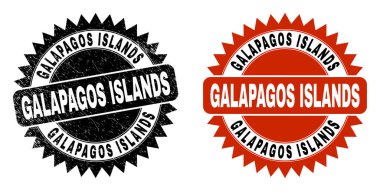 GALAPAGOS Adaları Tehlike Biçimli Siyah Rosette Mührü