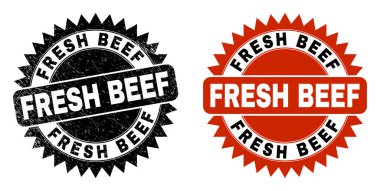 FRESH BEEF Black Rosette Damga Mührü Grunge Surface