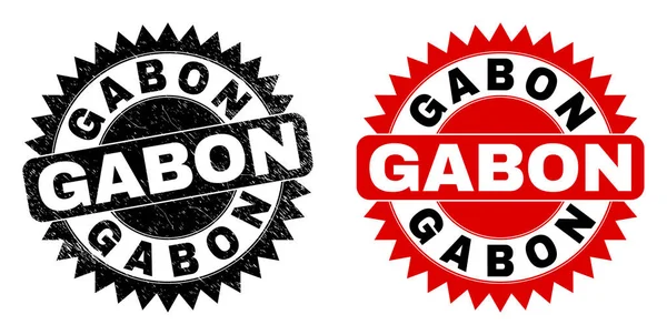 Grunged Style ile GABON Black Rosette Damga Mührü