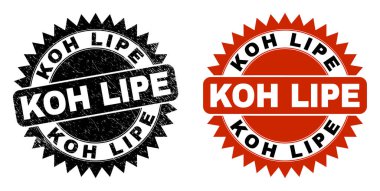 KOH LIPE Siyah Rosette Mühür Çizik Doku ile