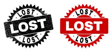 KAYIP Kauçuk desenli Siyah Rosette Damga Mührü