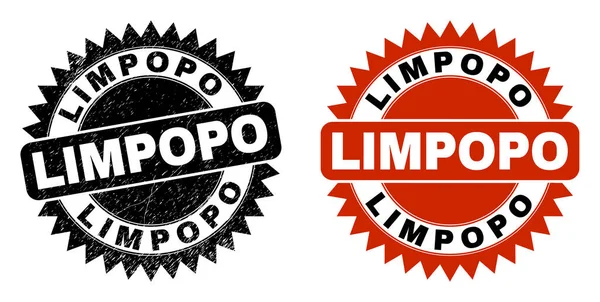 Grunge Biçimli LIMPOPO Siyah Rosette Damga Mührü