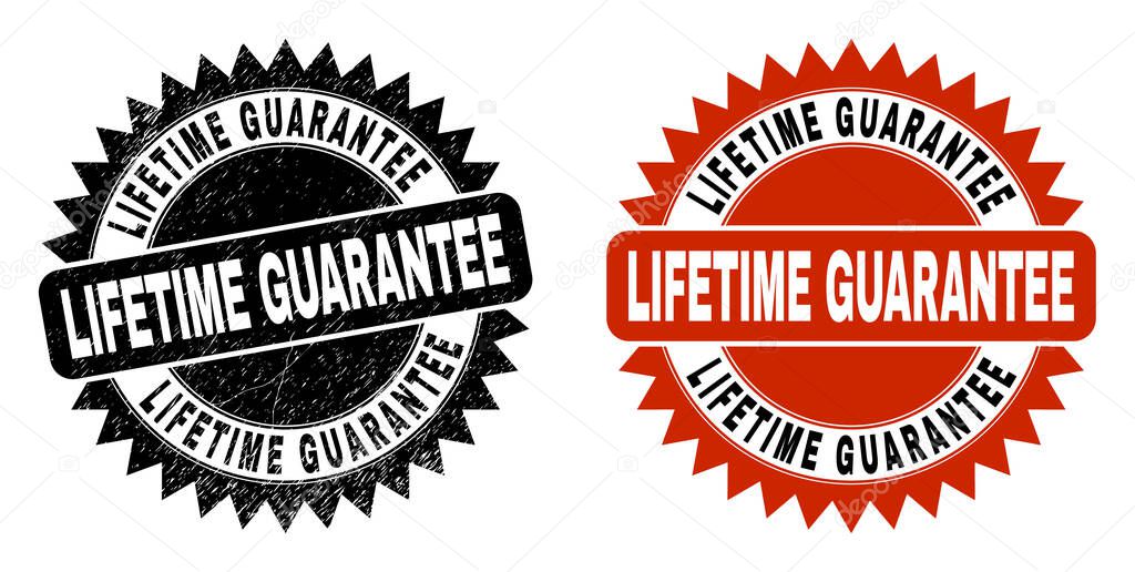 LIFETIME GUARANTEE Black Rosette Seal with Rubber Texture