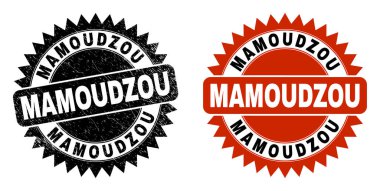 MAMOUDZOU Aşınmış Yüzeyli Siyah Rosette Damgası