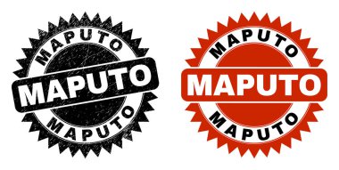 Yüzeyi çizilmiş MAPUTO Siyah Rosette Filigranı