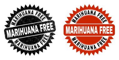 MARIHUANA Hür Siyah Gül Mührü Aşınmış Biçimli