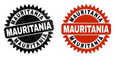 MAURITANIA Siyah Rosette Kirli Biçimli Filigran