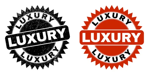 LUXURY Black Rosette Watermark with Grunged Surface — Stock vektor