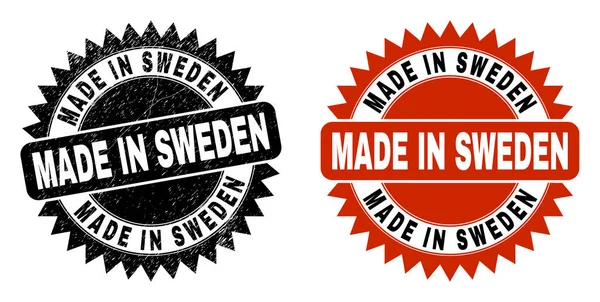 스크래치 스타일 로 스웨덴 검은 로제트 옷감을 만들다 — 스톡 벡터