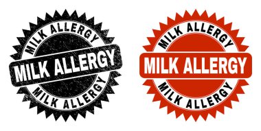 MILK ALLERGY Siyah Rosette Filigran ile Kirli Doku