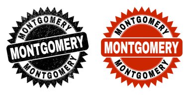 MONTGOMERY Siyah Rosette Mühür Çizik Biçimli
