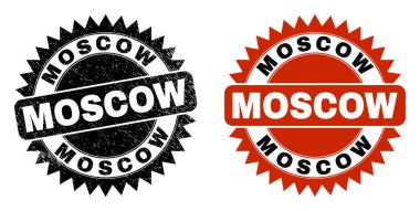 MOSCOW Kirli Yüzeyli Siyah Rosette Filigranı