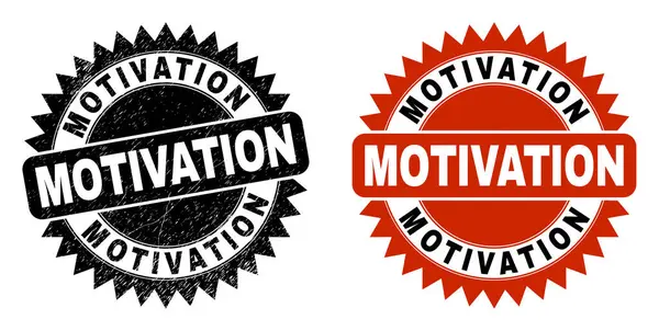 MOTIVACIÓN Roseta negra Marca de agua con estilo Grunge — Vector de stock