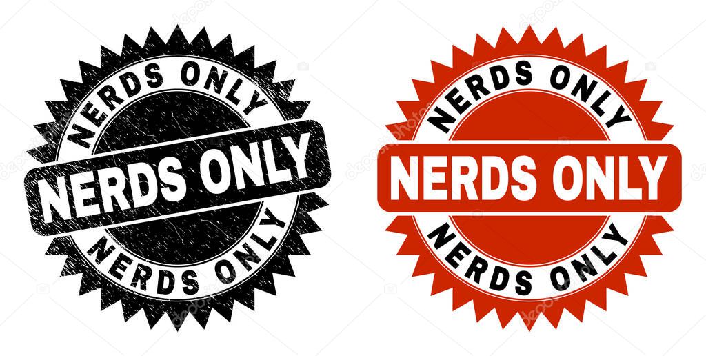NERDS ONLY Black Rosette Stamp Seal with Rubber Texture