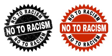 RACISM 'e HAYIR Kauçuk Biçimli Siyah Rosette Filigranı