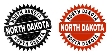 Kuzey DAKOTA Çürümüş Yüzeyli Siyah Gül Mührü