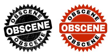 OBSCENE Kauçuk Biçimli Siyah Gül Damgası